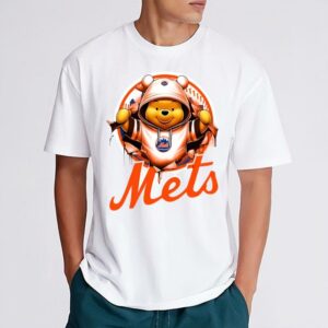 MLB Pooh And Football New York Mets Shirt 1 rt
