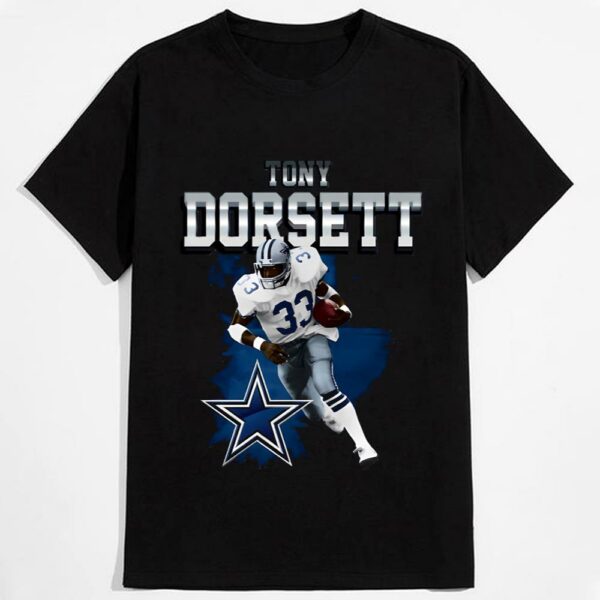 Tony Dorsett Mens Solo Dallas Cowboy Shirt 2 mechsunshine b2