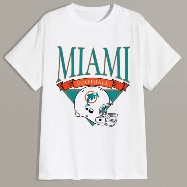 Vintage Dolphin Football Shirt Miami Dolphins Fan Gifts - Image 2