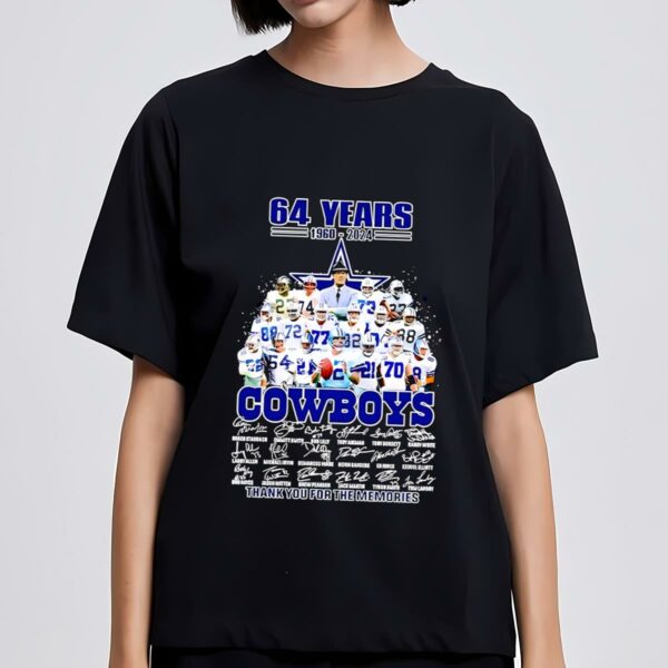 64 Years 1960 2024 Cowboys Thank You For The Memories Cowboys T Shirts 3 mechsunshineb3