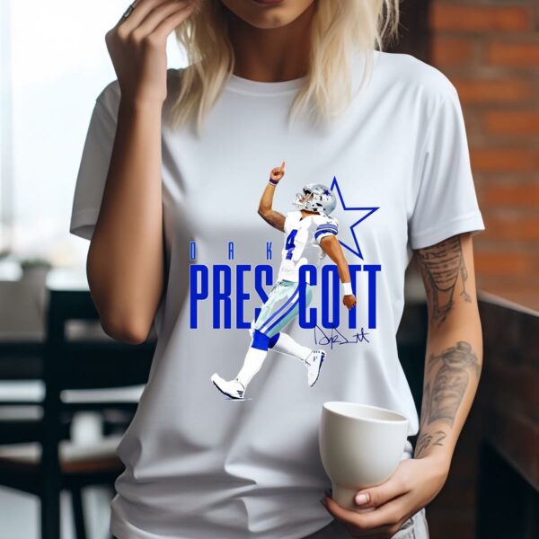 Dak Prescott Signature Dallas Cowboys T shirt 2 w2