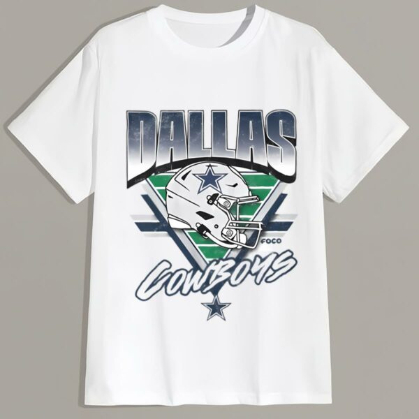 Dallas Cowboys White Triangle Vintage T Shirt 2 w2