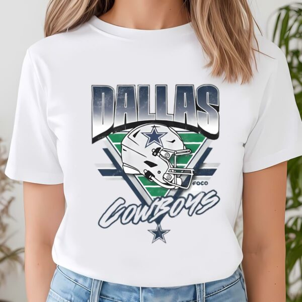 Dallas Cowboys White Triangle Vintage T Shirt 3 w1