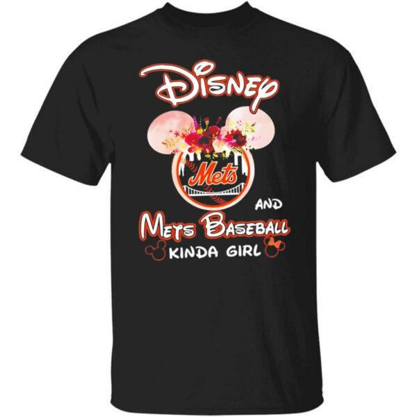 Disney Mets And New York Mets Baseball Kinda Girl Floral Shirt 4 4