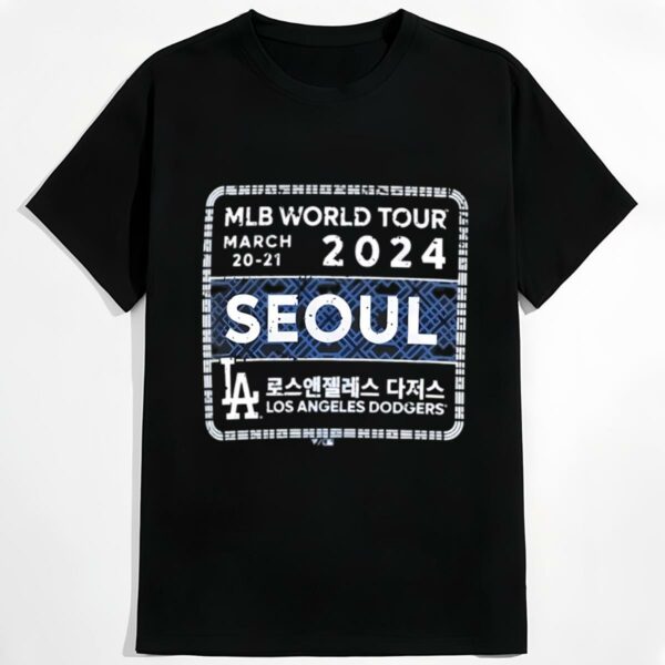 Los Angeles Dodgers 2024 MLB World Tour Seoul Series Stamp Shirt 3 b3