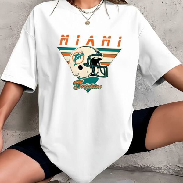 Miami Dolphins Football Helmet Vintage T shirt 3 mechsunshinew3