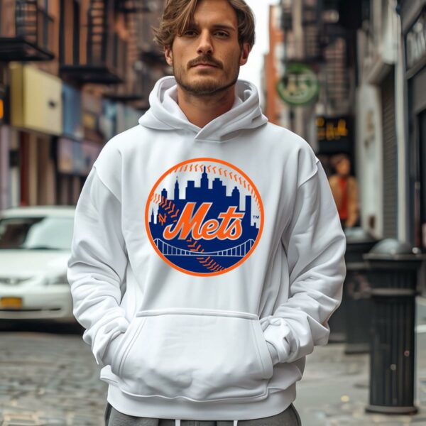 New York Mets City Logo Distressed Vintage Logo Shirt 4 9