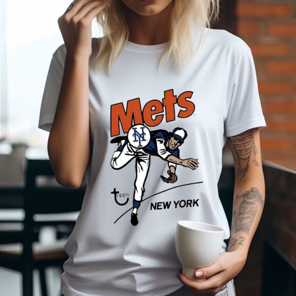 New York Mets X Topps Retro Baseball Shirt 2 w2