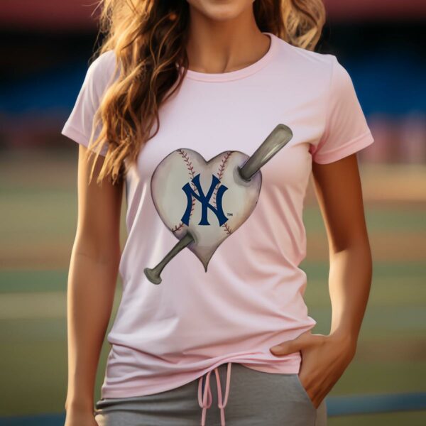 New York Yankees Tiny Turnip Youth Heart Bat T Shirt 3 5