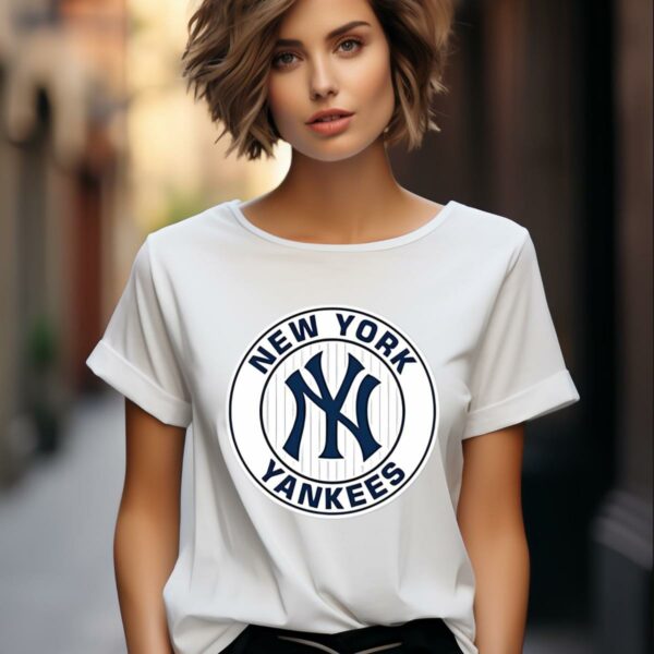 New York Yankees White Round Baseball Shirt 2 2