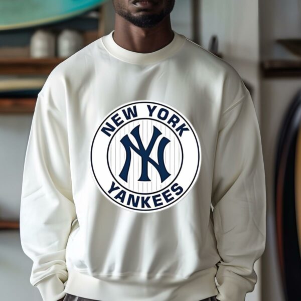 New York Yankees White Round Baseball Shirt 4 10