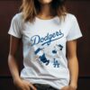 Nice Peanuts Charlie Brown And Snoopy Playing Baseball Los Angeles Dodgers Shirt 2 w2