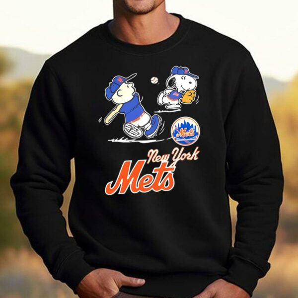 Peanuts Playing Football New York Mets Shirt 3 3
