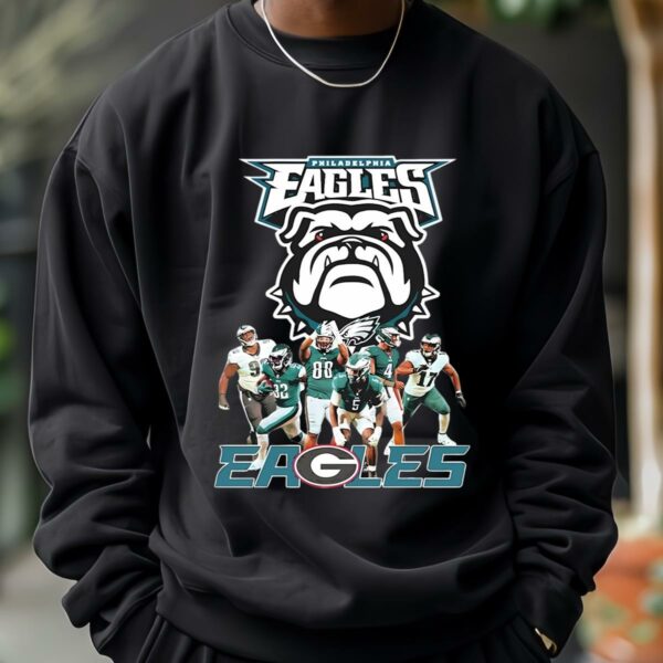 Philadelphia Eagles Georgia Bulldogs Dawgs Eagles NFL Draft Players Shirt 3 12