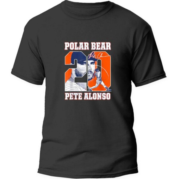 Polar Bear Pete Alonso 20 New York MLB T Shirt 3 1