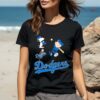 Snoopy And Charlie Brown Playing Baseball Los Angeles Dodgers Shirt 2 b2