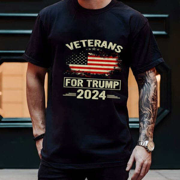 Veterans For Trump 2024 Veteran Day T Shirt 2 blackk shirt