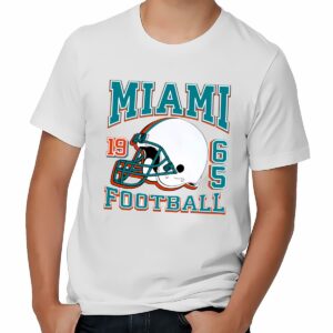 Vintage Miami Dolphins 1965 Football Helmet Shirt 1 w1