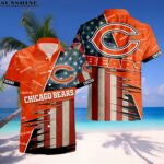 American Flag Chicago Bears Hawaiian Shirt 1 hawaiian