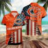 American Flag Chicago Bears Hawaiian Shirt 2 hawaiian shirt 2