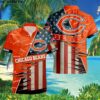 American Flag Chicago Bears Hawaiian Shirt 3 Hawaiian Shirt