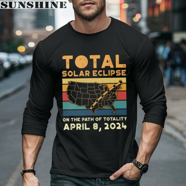 April 8 2024 Total Solar Eclipse Shirt American Eclipse Gift 5 long sleeve shirt