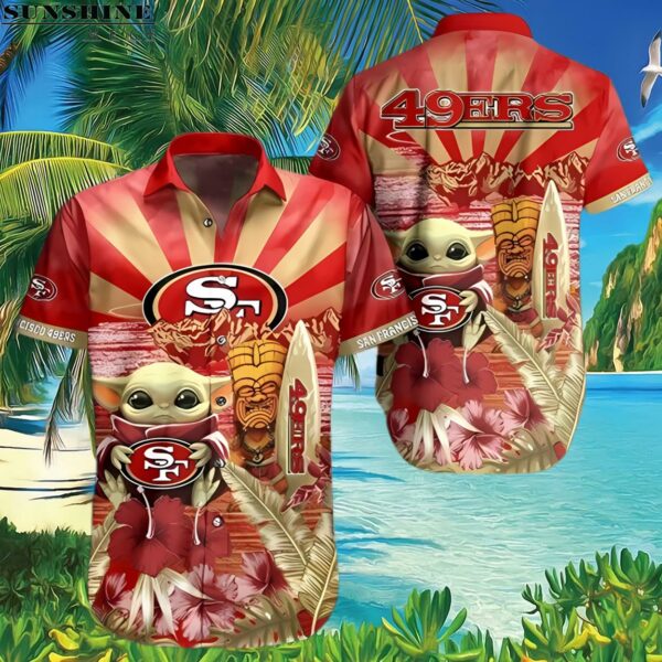Baby Yoda Star Wars NFL 49ers Hawaiian Shirt 3 Hawaiian Shirt