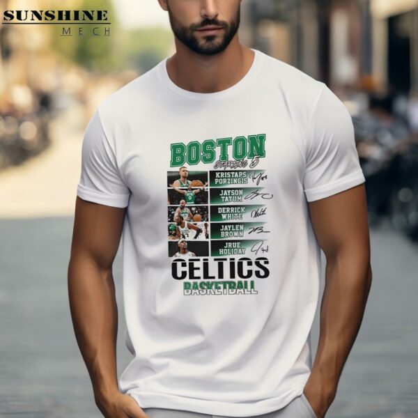 Boston Starting 5 Basketball Signatures Celtics Shirt 1 men shirt