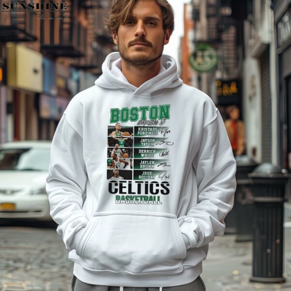 Boston Starting 5 Basketball Signatures Celtics Shirt 4 hoodie