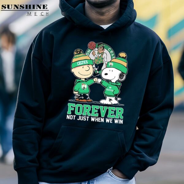 Charlie Brown And Snoopy Forever Not Just When We Win Boston Celtics Shirt 4 hoodie