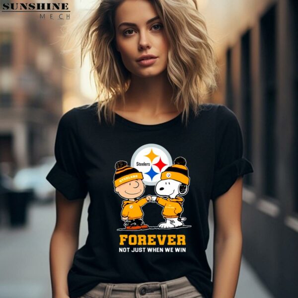 Charlie Brown And Snoopy Forever Not Just When We Win Pittsburgh Steelers Shirt 2 women shirt