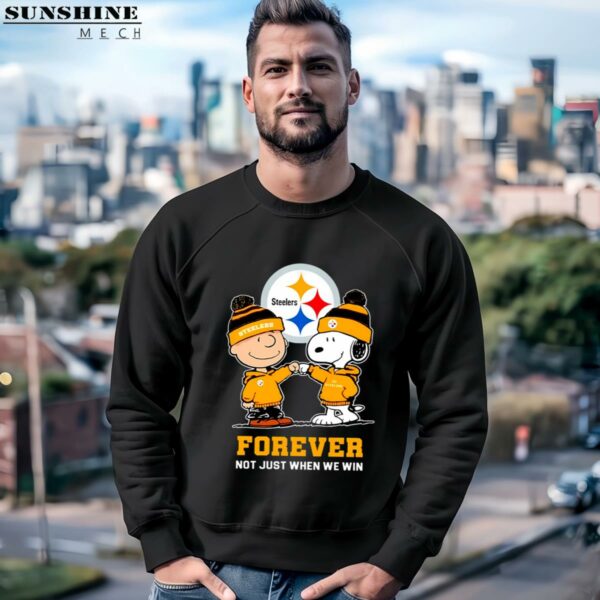 Charlie Brown And Snoopy Forever Not Just When We Win Pittsburgh Steelers Shirt 3 sweatshirt