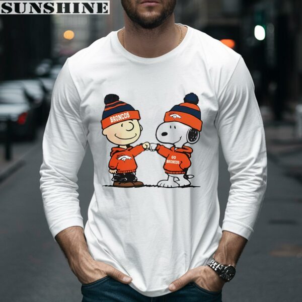 Charlie Brown Fist Bump Snoopy Denver Broncos Shirt NFL Football Gift 5 long sleeve shirt