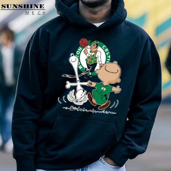 Charlie Brown Snoopy Danicing Boston Celtics T shirt 4 hoodie