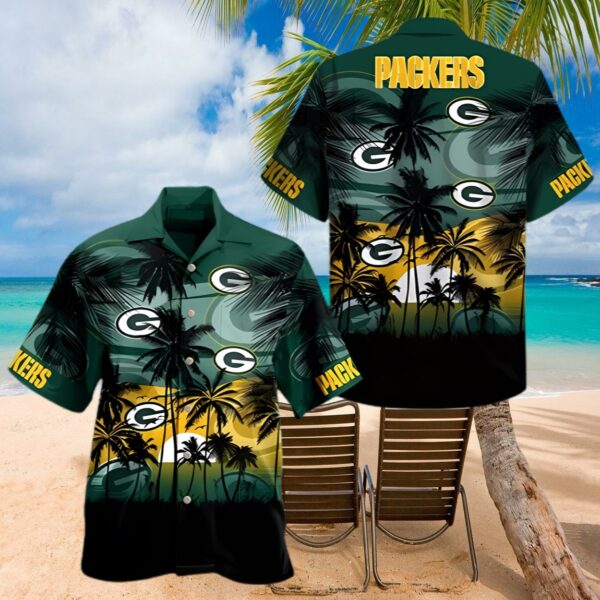 Coconut Sunset Green Green Bay Packers Hawaiian Shirt 1 hawaiian shirt