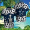 Dallas Cowboys Skeleton Flower 3D Hawaiian Shirt 3 Hawaiian Shirt
