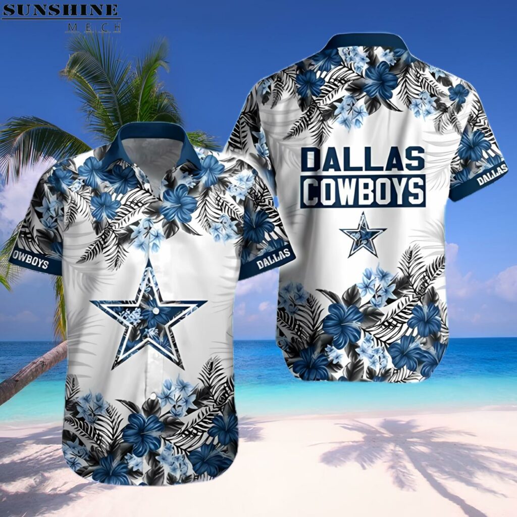 Dallas Cowboys Tropical Floral Hibiscus Hawaiian Shirt 1 hawaiian
