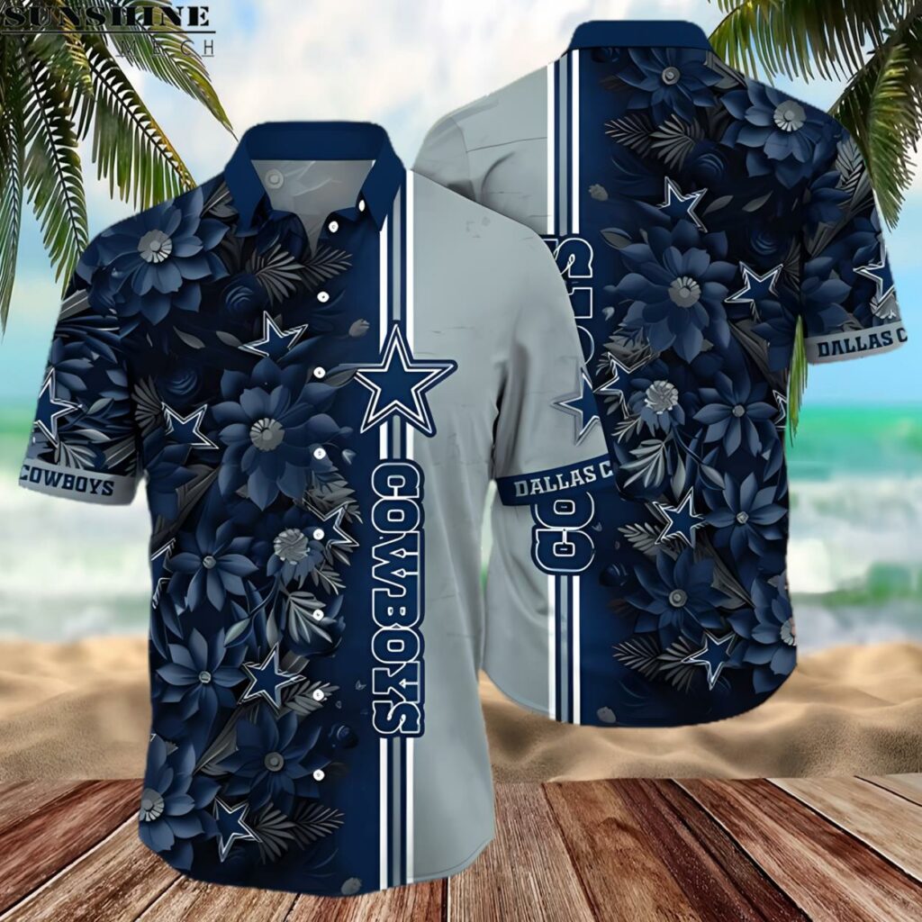 Dallas Cowboys Tropical Floral Sunsets Aloha Hawaiian Shirt 2 hawaiian shirt 2