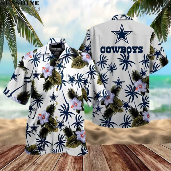 Dallas Cowboys Tropical Flower Hawaiian Shirt Beach Short 2 hawaiian shirt 2