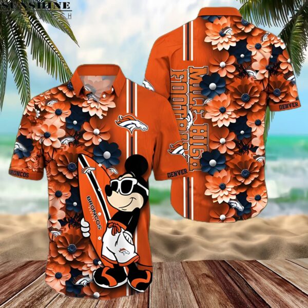 Denver Broncos Mickey Love Surfing Hawaiian Shirt Summer Gift 2 hawaiian shirt 2