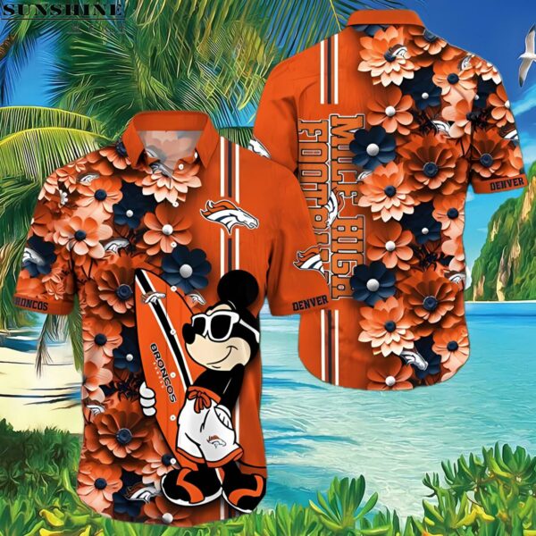Denver Broncos Mickey Love Surfing Hawaiian Shirt Summer Gift 3 Hawaiian Shirt