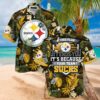 Football Floral Pittsburgh Steelers Aloha Hawaiian Shirt Summer Vacation 1 hawaiian shirt