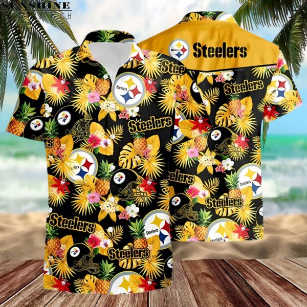 Football Team Vacation Pittsburgh Steelers Hawaiian Shirt 2 hawaiian shirt 2