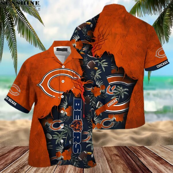 God Chicago Bears NFL Hawaiian Shirt 2 hawaiian shirt 2