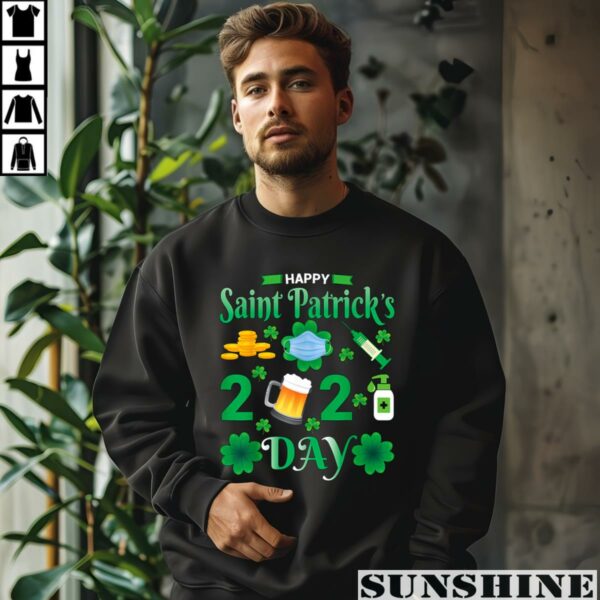Happy Saint Patricks Day 2024 Irish Shamrock Face Mask Shirt 3 sweatshirt