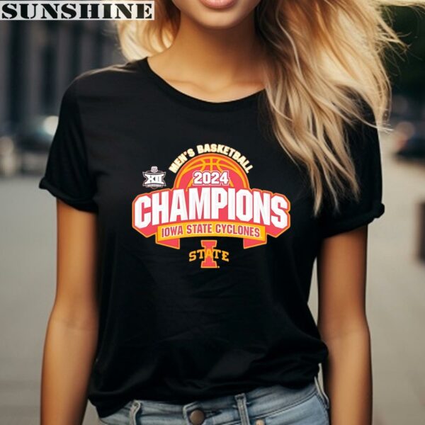 Iowa State Cyclones Mens Basketball 2024 Conference Tournament Champions Logo Shirt 2 women shirt
