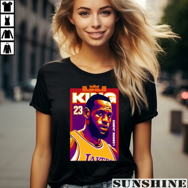 King Lebron James 23 Legend Los Angeles Lakers Shirt 2 women shirt