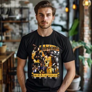 Kobe Bryant Los Angeles Lakers Champions T Shirt 1 men shirt