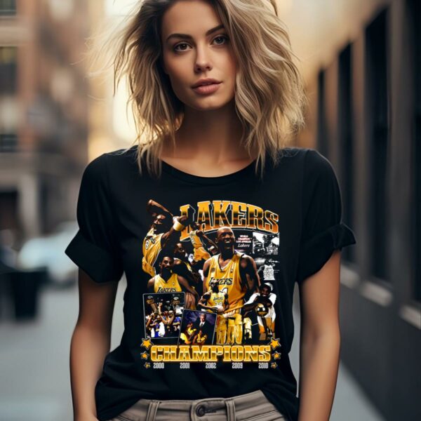 Kobe Bryant Los Angeles Lakers Champions T Shirt 2 women shirt