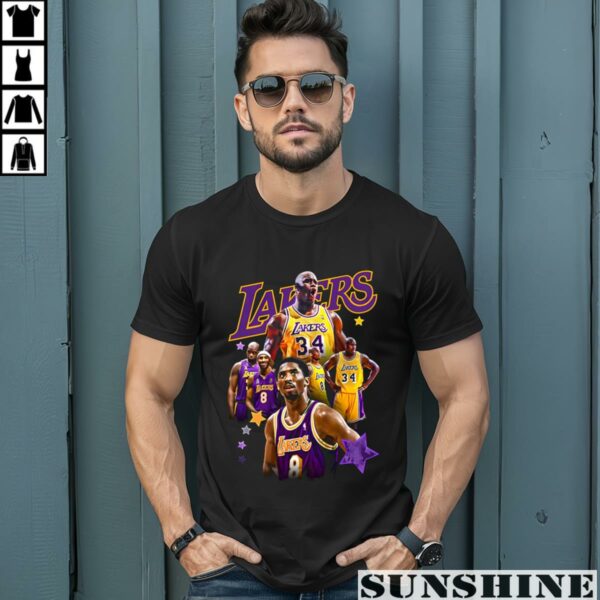 Kobe Bryant Shaq Lakers Bootleg Vintage Shirt 1 men shirt